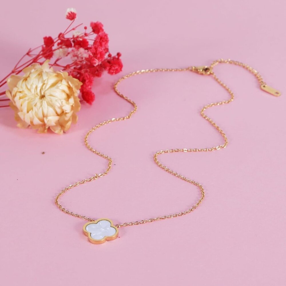 Delicacy Clover Bracelets Necklace Set:Clover Necklaces Clover Bracelet Women Li - Picture 2 of 6